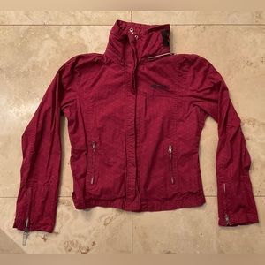 BENCH ● Pink Geometric Windbreaker with Hood ● Y2K